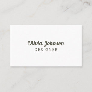 Moderne Simple Carte de visite blanc élégant