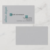 Moderne simple Carte de visite de concepteur d'int (Devant / Derrière)