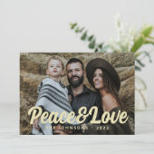 Moderne simple carte de vœux de famille en écritur (Debout devant)