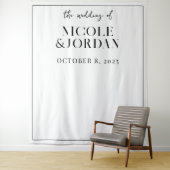 Moderne Simple Chic Wedding Backdrop Wandkleed (In situ)