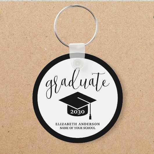Moderne Simple Class of 2023 Afstuderen Afstuderen Sleutelhanger