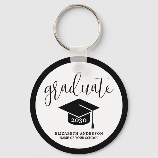 Moderne Simple Class of 2023 Afstuderen Afstuderen Sleutelhanger (Voorkant)