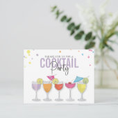 Moderne Simple Cocktail Party Invitation minimalis (Debout devant)