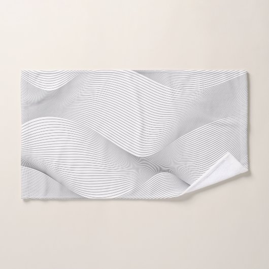 Moderne, simple, cool, abstrait motif d'onde de mo (Serviette à main)