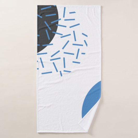 Moderne, simple, cool, abstrait, motif graphique (Serviette de bain)
