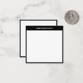 Moderne Simple Design Modèle Élégant Bordure Noire (Devant/Arrière en situation)