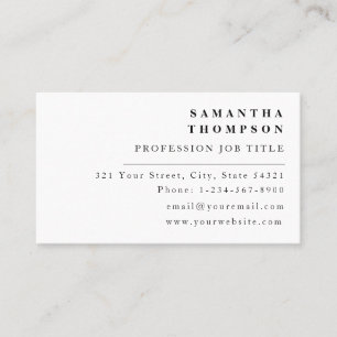 Moderne simple élégant Carte de visite minimal