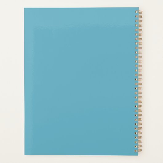 Moderne Simple Élégant Monogramme Bleu Blanc Flora (Dos)