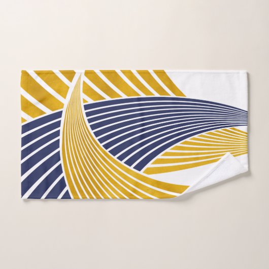 Moderne, simple, élégant, vagues, lignes, rayures (Serviette à main)