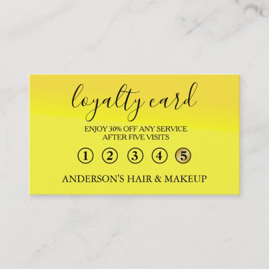 Moderne Simple élégante typographie Carte de fidél (Devant)