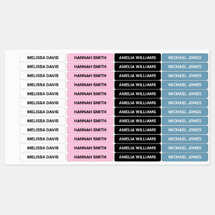 Moderne simple Enfants étanche Nom Étiquettes