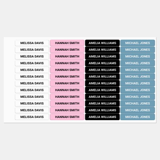 Moderne simple Enfants étanche Nom Étiquettes (Feuille)