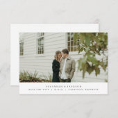 Moderne Simple Enregistrer La Carte Date (Devant / Derrière)