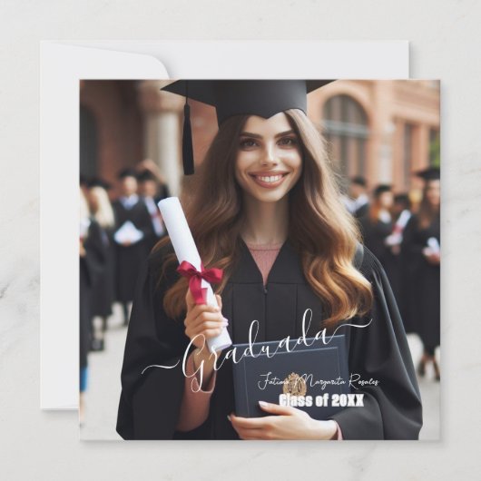 Moderne simple espagnol Carte de remerciements pla (Devant)