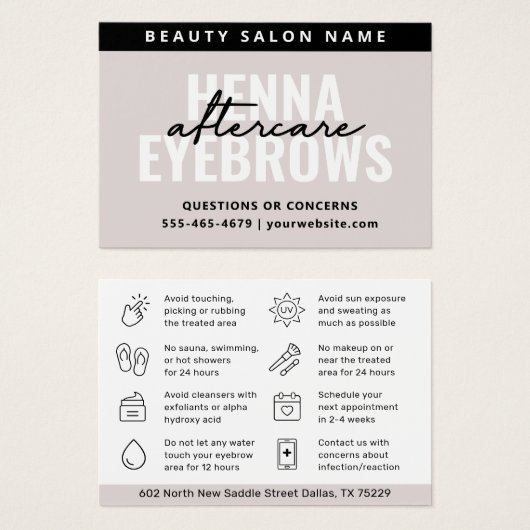 Moderne Simple Eyebrow Tint Henna Brows Aftercare (Devant & derrière)