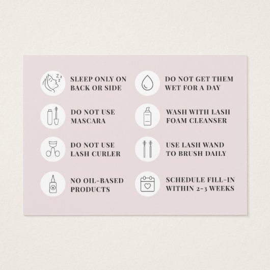 Moderne Simple Eyelash Extensions Lash Aftercare  (Dos)
