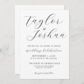 Moderne simple Faire-part de mariage de calligraph (Devant / Derrière)