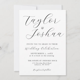Moderne simple Faire-part de mariage de calligraph