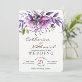 Moderne simple Faire-part de mariage florale (Debout devant)