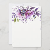 Moderne simple Faire-part de mariage florale (Dos)