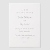 Moderne Simple Faire-Part de Mariage Manuscrit (Recto)