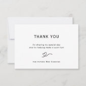 Moderne simple Fête des mariées florale Carte de r (Devant)