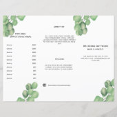 Moderne Simple Foliing Salon de coiffure Menu Prix (Devant)