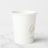 Moderne Simple Gold Script Graduation Party Papieren Bekers (Rechts)