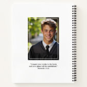 Moderne Simple Grad Photo Spiral Carnet livre d'or (Dos)