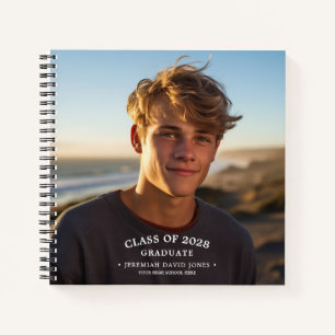 Moderne Simple Grad Photo Spiral Carnet livre d'or