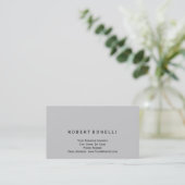 Moderne Simple Grey Color Consultant-Visitekaartje Visitekaartje (Staand voorkant)