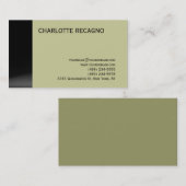 Moderne Simple Gris Beige Carte de visite minimali (Devant / Derrière)