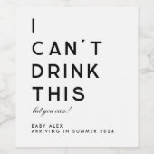 Moderne Simple Grossesse Faire-part Étiquette à vi (Étiquettes simples)