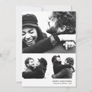 Moderne Simple Holiday Photo Collage Kaart