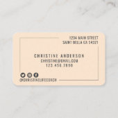 Moderne Simple Life Coach Personal Trainer | Grijs Visitekaartje (Achterkant)