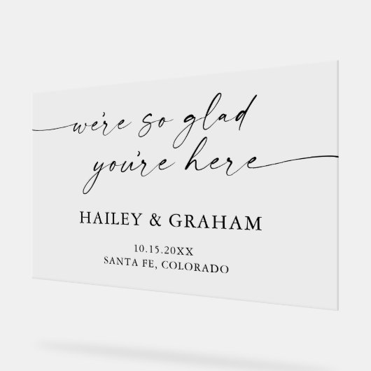 Moderne Simple Mariage Élégante Calligraphie Bienv (Angle)