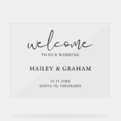 Moderne Simple Mariage Élégante Calligraphie Bienv (Recto)