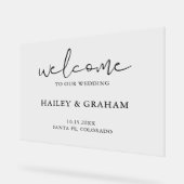 Moderne Simple Mariage Élégante Calligraphie Bienv (Angle)