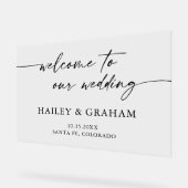 Moderne Simple Mariage Élégante Calligraphie Bienv (Angle)