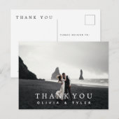 Moderne + Simple Mariage Merci Cartes (Devant / Derrière)