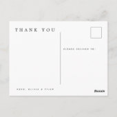 Moderne + Simple Mariage Merci Cartes (Dos)