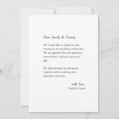 Moderne simple Merci photo Mariage (Dos)