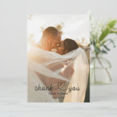 Moderne simple Merci photo Mariage (Debout devant)