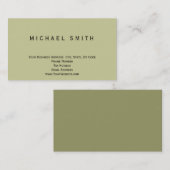 Moderne Simple Minimal Carte de visite couleur bei (Devant / Derrière)
