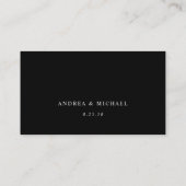 Moderne Simple Minimalist QR Code Wedding RSVP Informatiekaartje (Achterkant)
