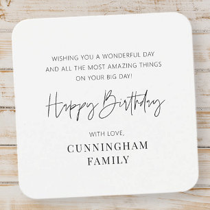 Moderne Simple minimaliste Chic Joyeux Anniversair