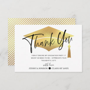 Moderne Simple minimaliste Golden Graduation Merci