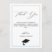 Moderne Simple Minimaliste Graduation PHOTO Merci (Dos)