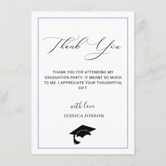 Moderne Simple Minimaliste Graduation PHOTO Merci (Dos)