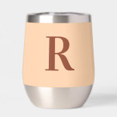 Moderne Simple Monogramme Beige (Arrière)